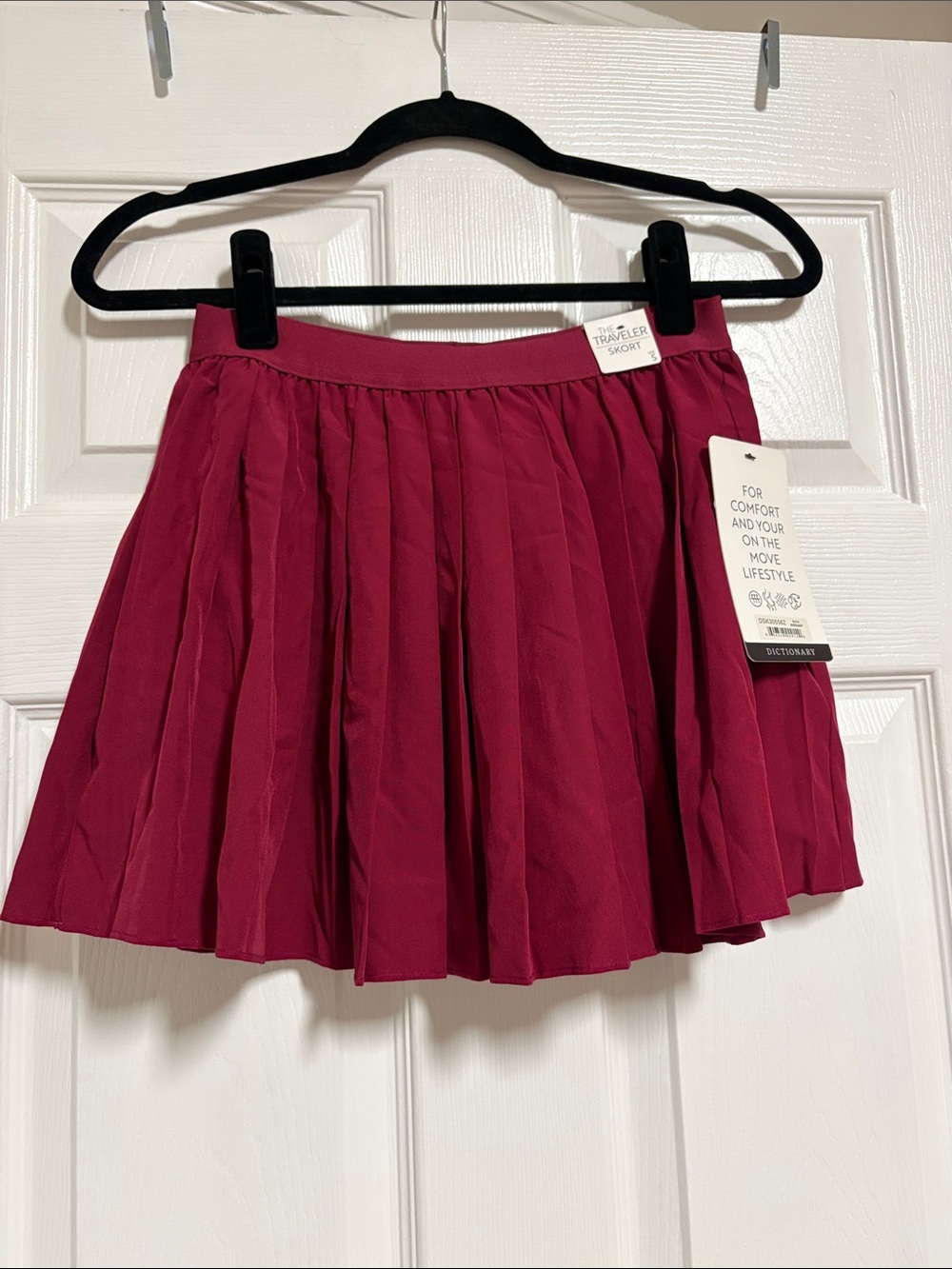 Pleated Mini traveler Skort- Berry Pink